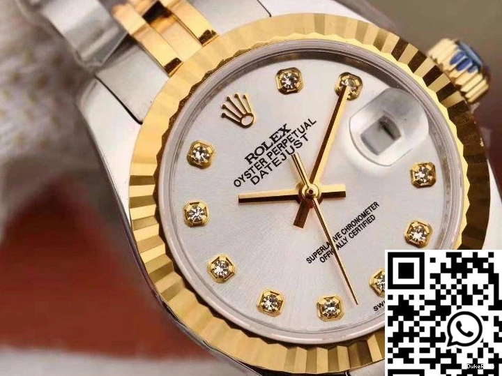 18K Lady Gold 28MM Silver Rolex Datejust Dial 0107